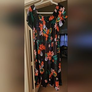 Old navy floral off the shoulder dress
